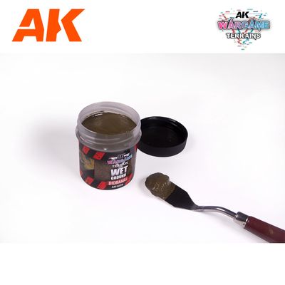 AK Interactive  Wargame Battle Ground Terrains Wet Ground - 100ml (Acrylic) 1230