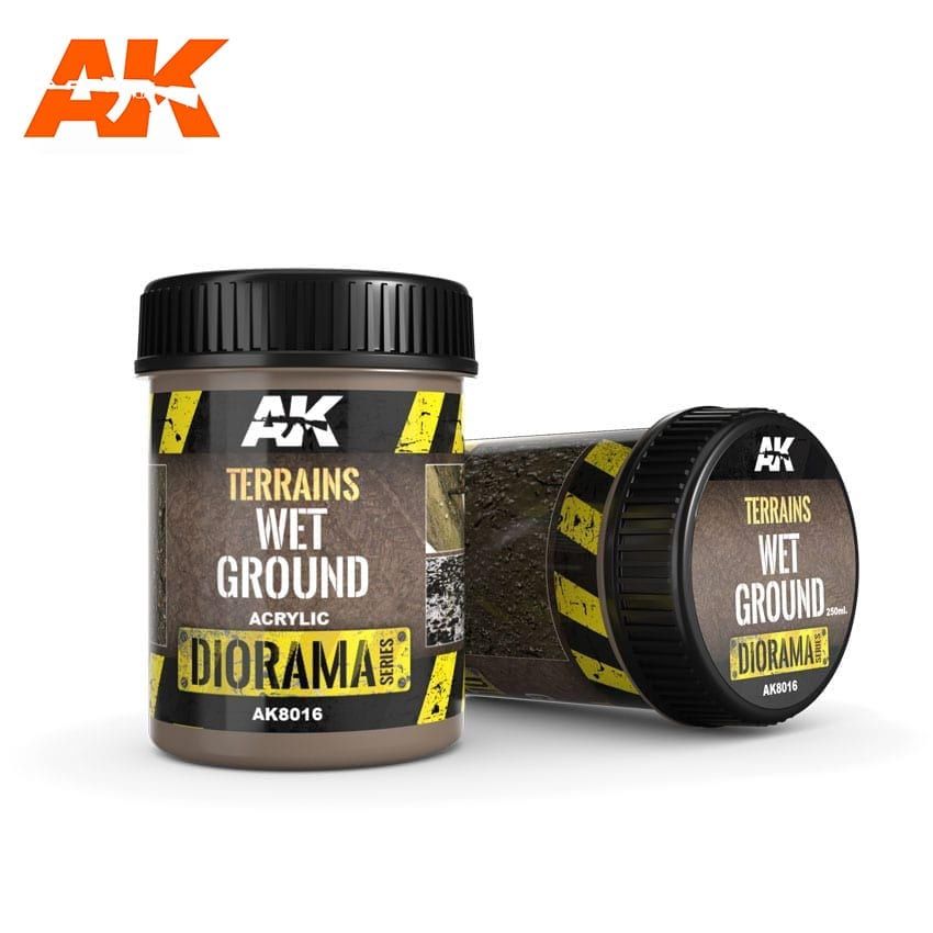 AK Interactive  Terrains Wet Ground - 250ml (Acrylic) 8016