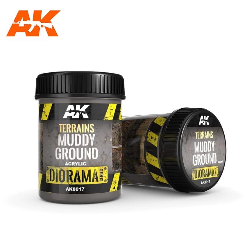 AK Interactive  Terrains Muddy Ground - 250ml (Acrylic) 8017