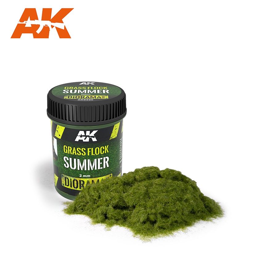 AK Interactive  Grass Flock 2mm Summer 8220