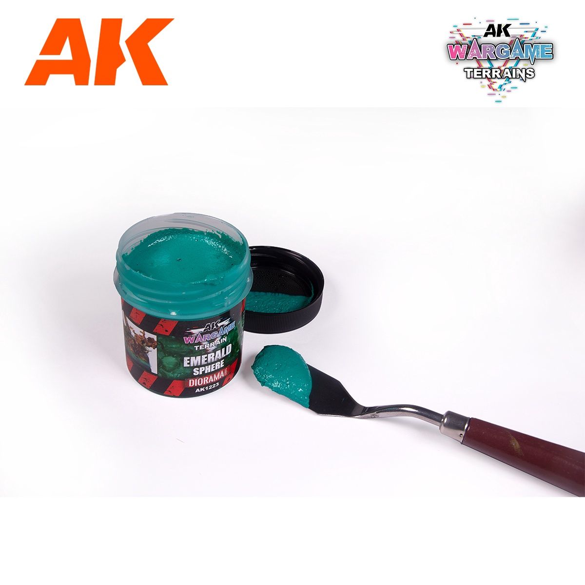 AK Interactive  Wargame Battle Ground Terrains Emerald Sphere - 100ml (Acrylic) 1223