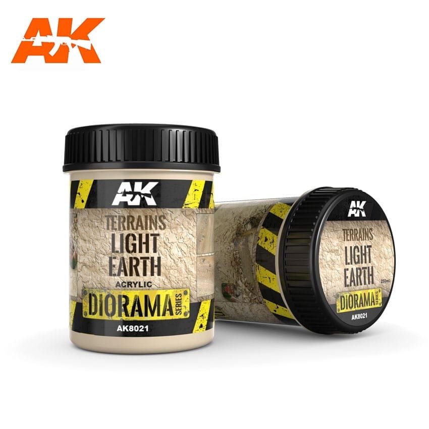 AK Interactive  Terrains Light Earth - 250ml (Acrylic) 8021