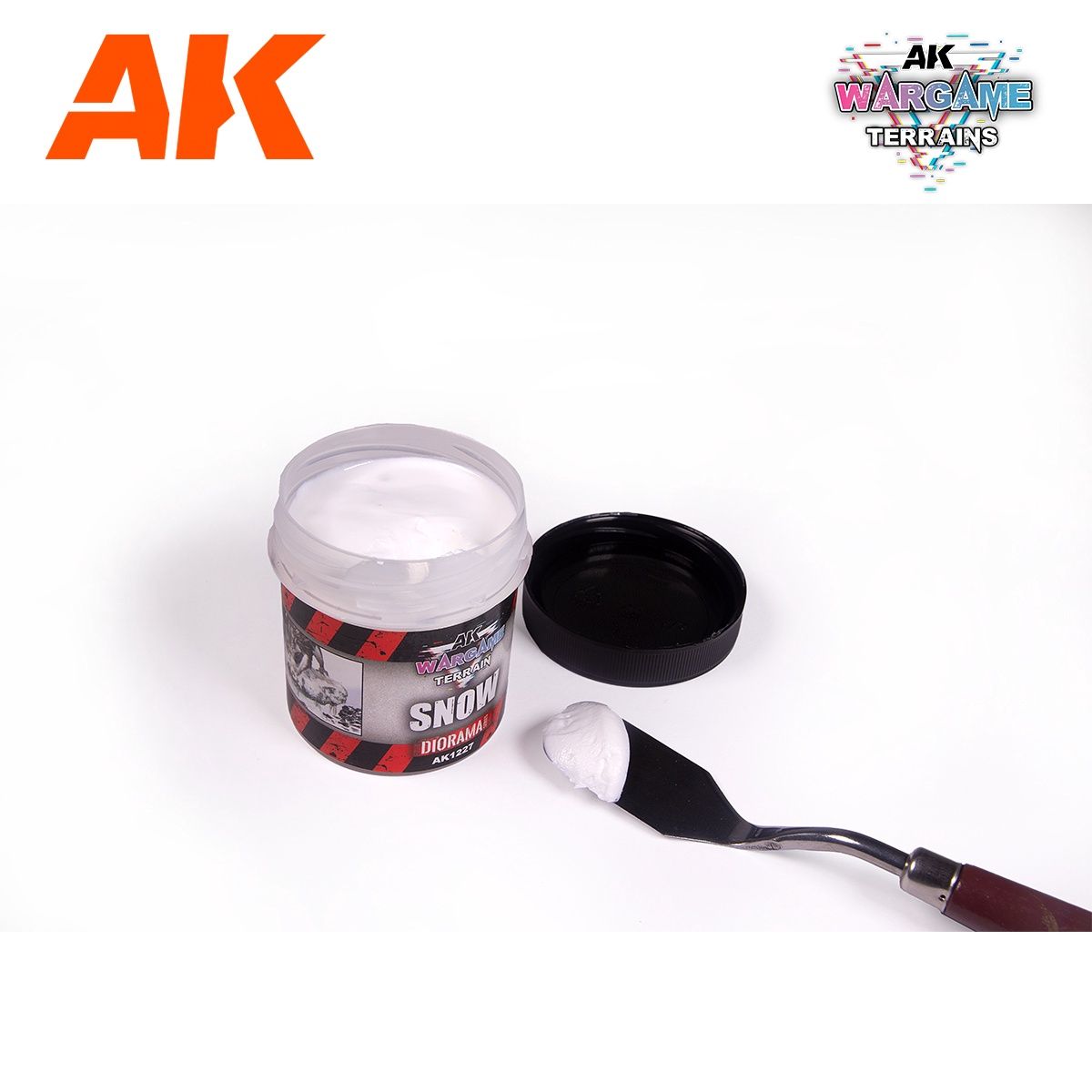 AK Interactive  Wargame Battle Ground Terrains Snow - 100ml (Acrylic) 1227