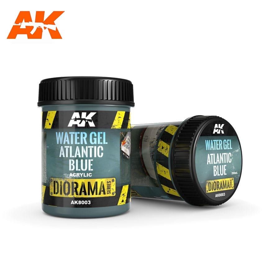 AK Interactive  Water Gel Atlantic Blue - 250ml (Acrylic) 8003