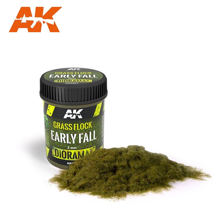 AK Interactive  Grass Flock 2mm Early Fall 8221