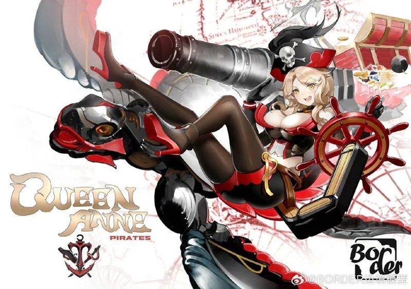 Border 1/10 Pirate Captain Queen Anne BA003