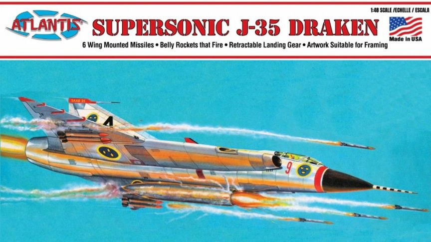 Atlantis 1/48 Supersonic J-35 Draken (ex Adams / Lindberg molds) 570