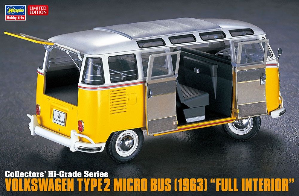 Hasegawa 1/24 Volkswagen Type 2 Micro Bus (1963) "Full Interior" Hi-Grade 51048