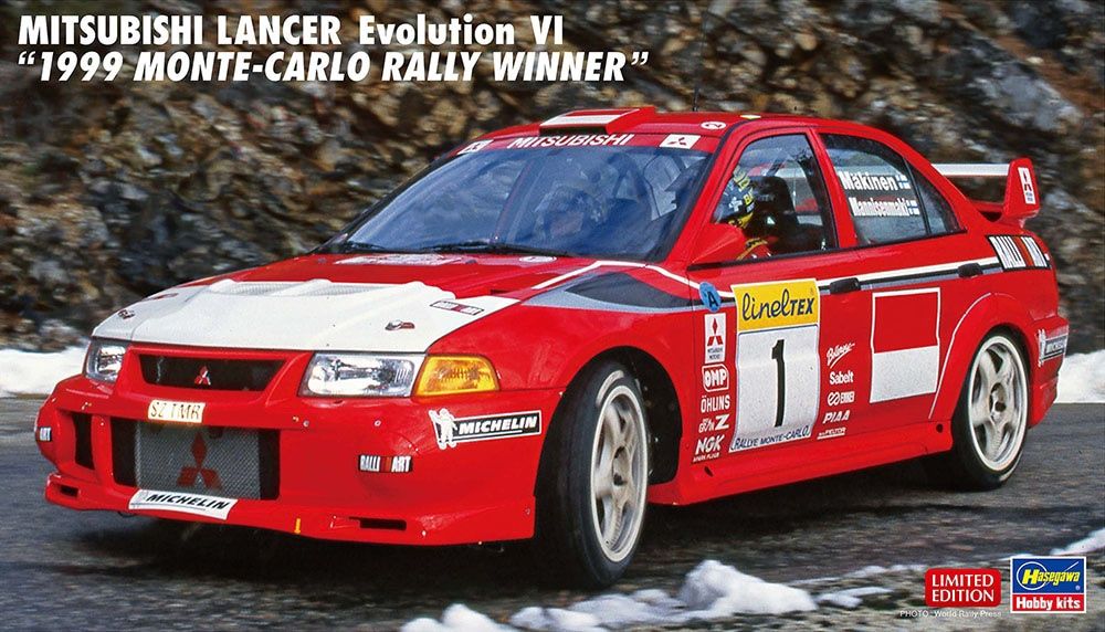 Hasegawa 1/24 Mitsubishi Lancer Evolution VI "1999 Monte-Carlo Rally Winner" 20666