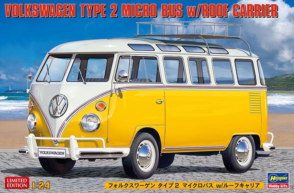 Hasegawa 1/24 Volkswagen Type 2 Micro Bus w/Roof Carrier 20689