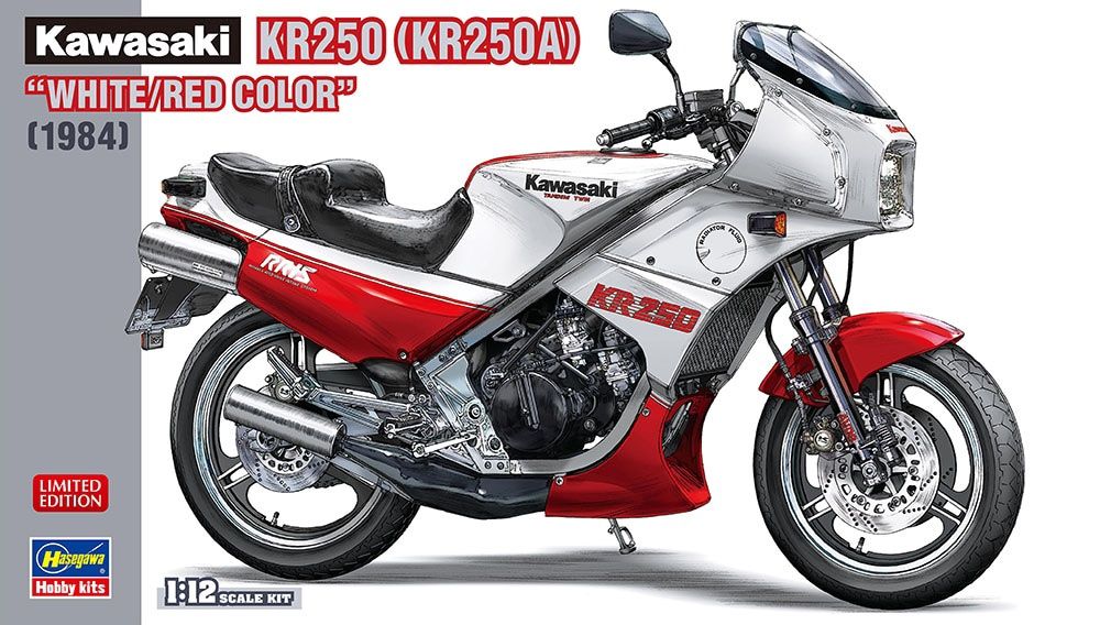 Hasegawa 1/12 Kawasaki KR250 (KR250A) "White/Red Color" (1984) 21745