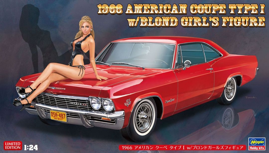 Hasegawa 1/24 1966 American Coupe Type I w/Blond Girl's Figure 52202