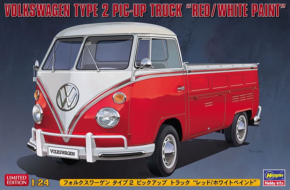 Hasegawa 1/24 Volkswagen Type 2 Pic-up Truck "Red/White Paint" 20556