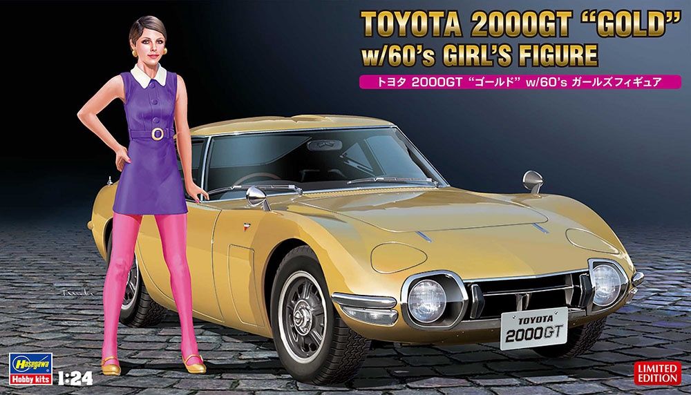 Hasegawa 1/24 Toyota 2000GT "Gold" w / 60's Girl's Figure 52333