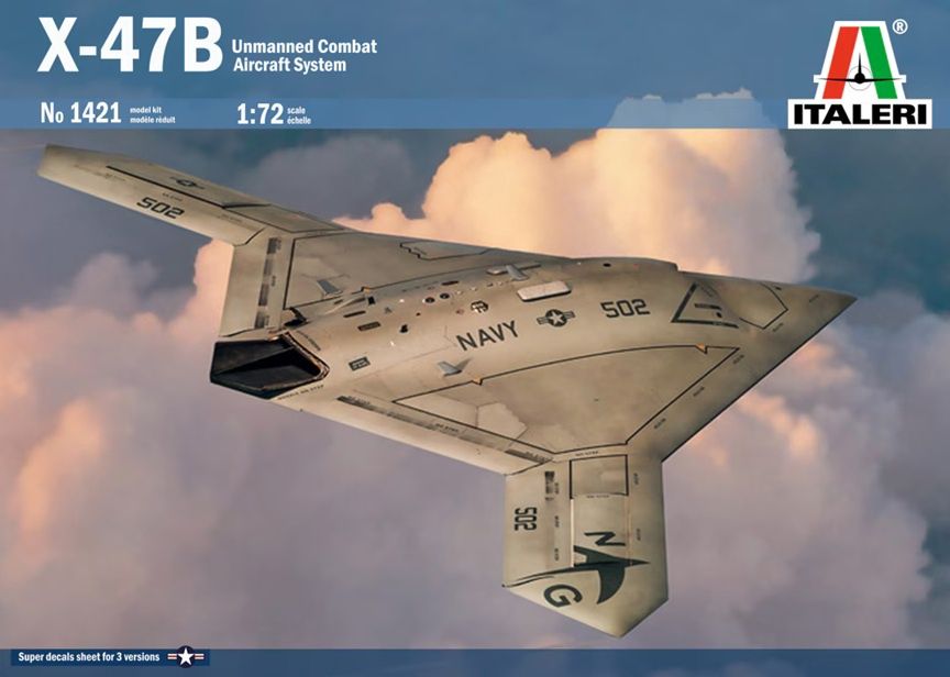 Italeri 1/72 X-47B Unmanned Combat Aircraft System 1421
