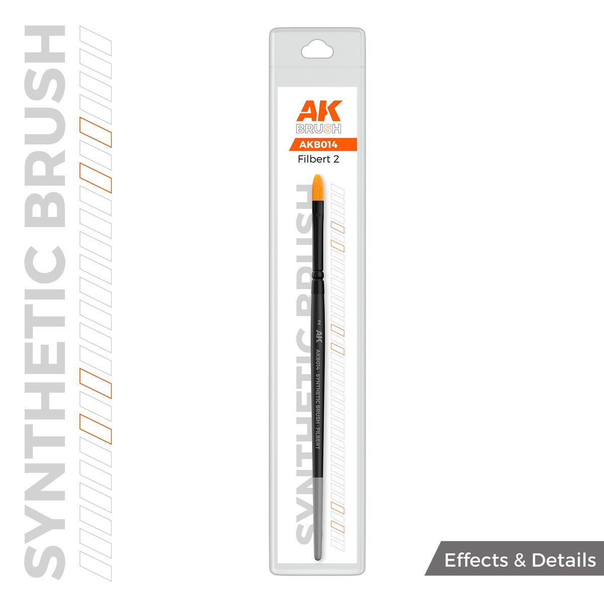 AK Interactive Synthetic Brush - Filbert 2 B014