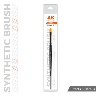 AK Interactive Synthetic Brush - Filbert 2 B014