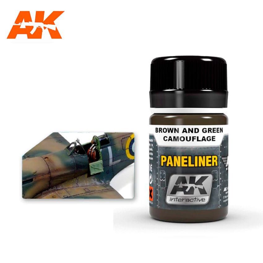 AK Interactive Paneliner For Brown And Green Camouflage 35ml 2071