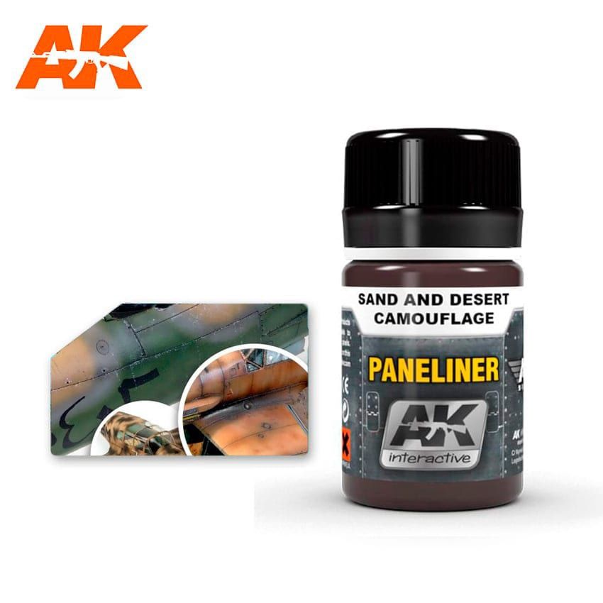 AK Interactive Paneliner For Sand And Desert Camouflage 35ml 2073