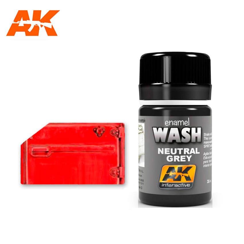 AK Interactive Neutral Grey For White/Black Wash 677