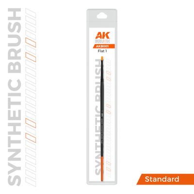 AK Interactive Synthetic Brush - Flat 1 B001