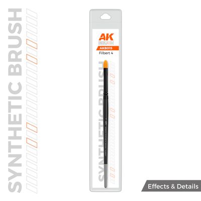 AK Interactive Synthetic Brush - Filbert 4 B015