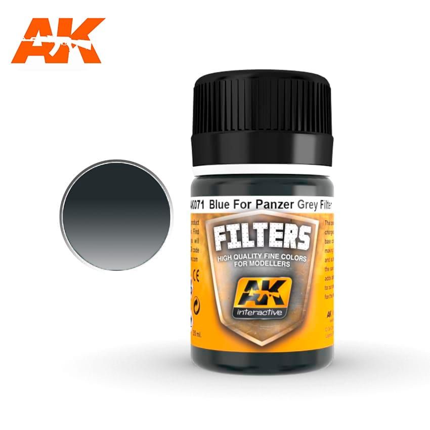 AK Interactive Filter Blue For Panzer Grey Vehicles 071