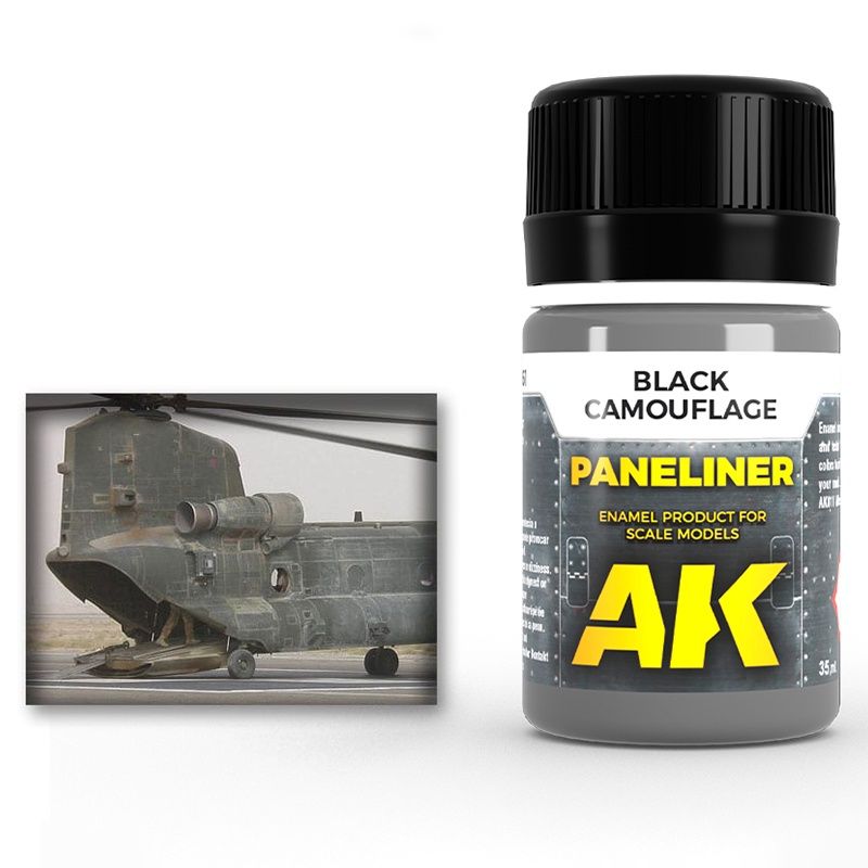 AK Interactive Paneliner For Black Camouflage 35ml 2075