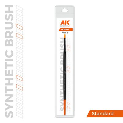 AK Interactive Synthetic Brush - Flat 2 B002