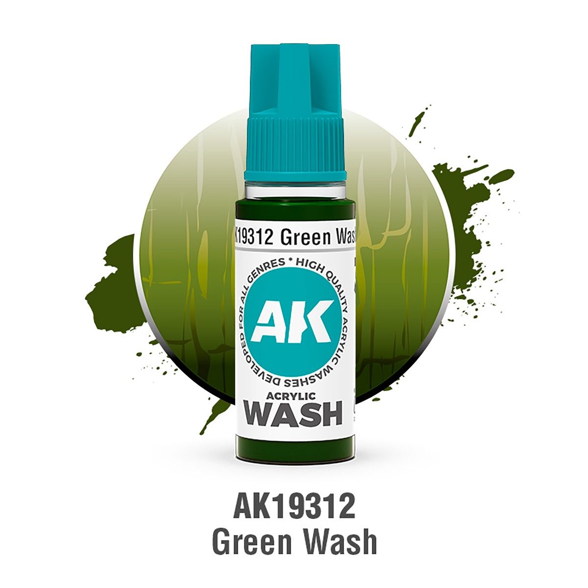 AK Interactive Acrylic Wash Green 18ml 19312