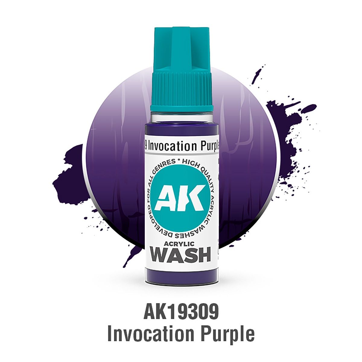 AK Interactive Acrylic Wash Invocation Purple 18ml 19309