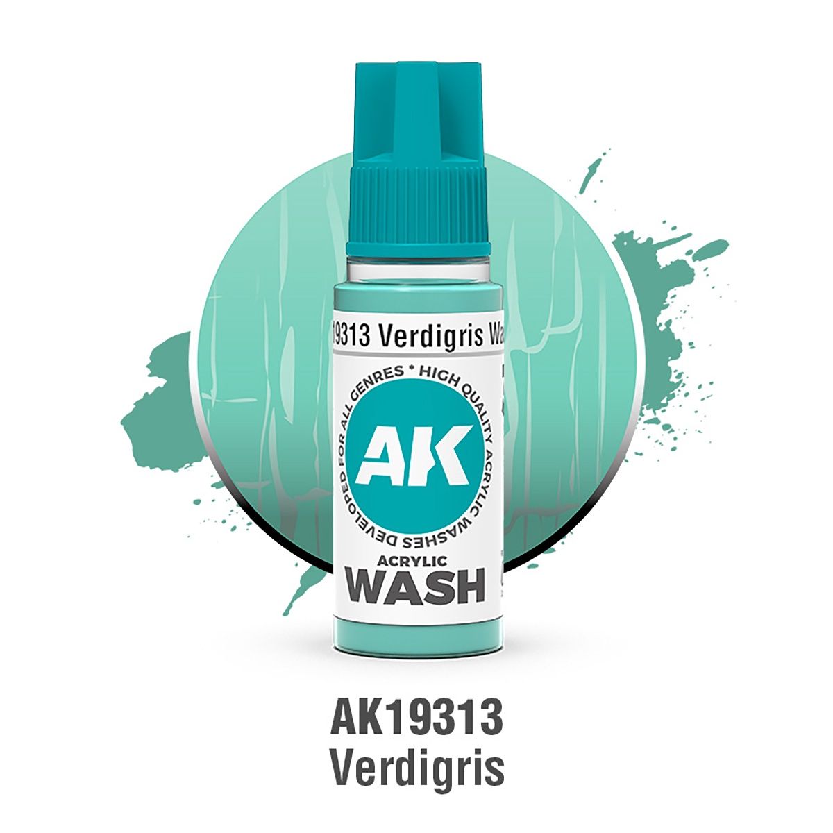 AK Interactive Acrylic Wash Verdigris 18ml 19313