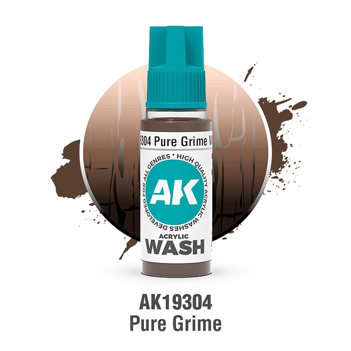 AK Interactive Acrylic Wash Pure Grime 18ml 19304