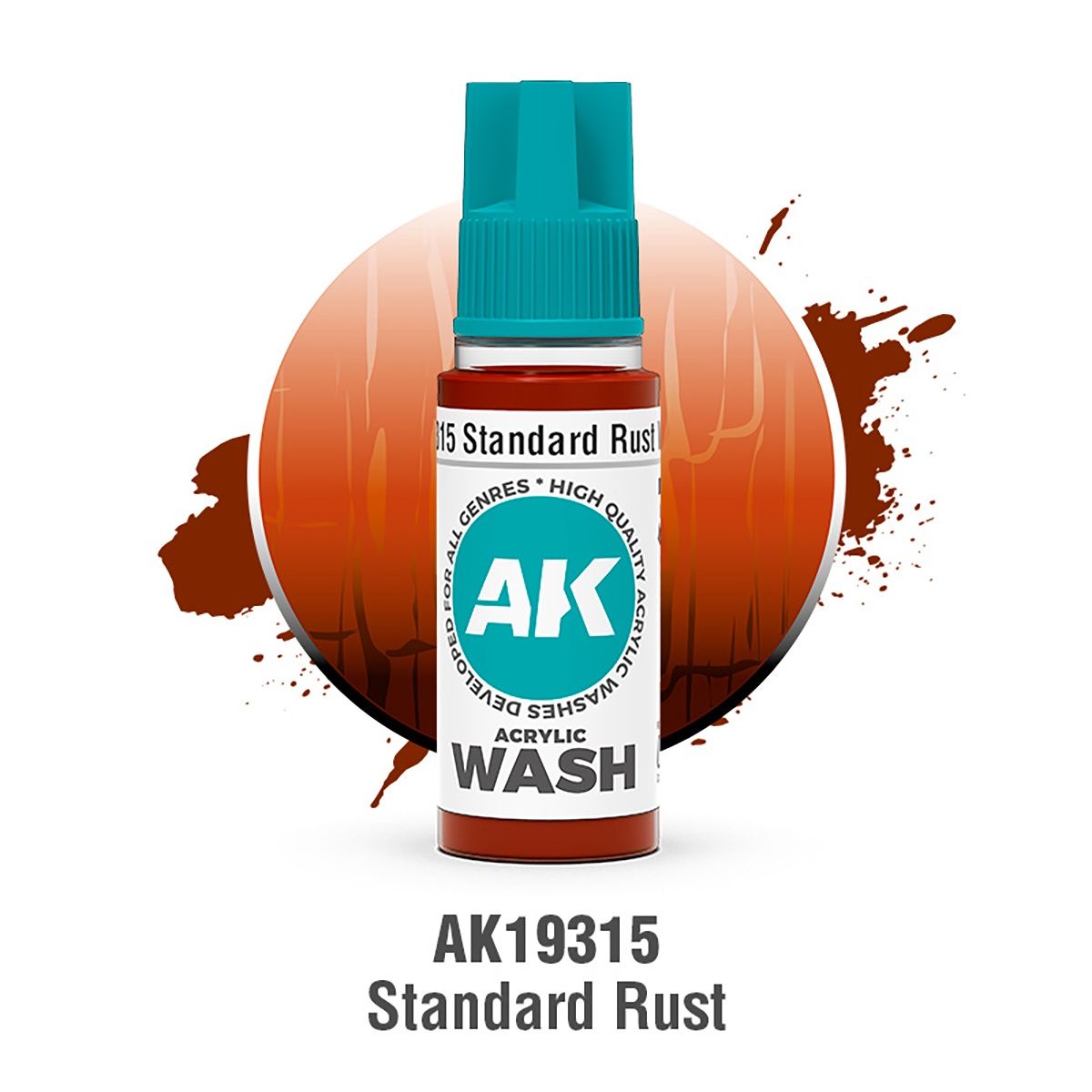 AK Interactive Acrylic Wash Standard Rust 18ml 19315