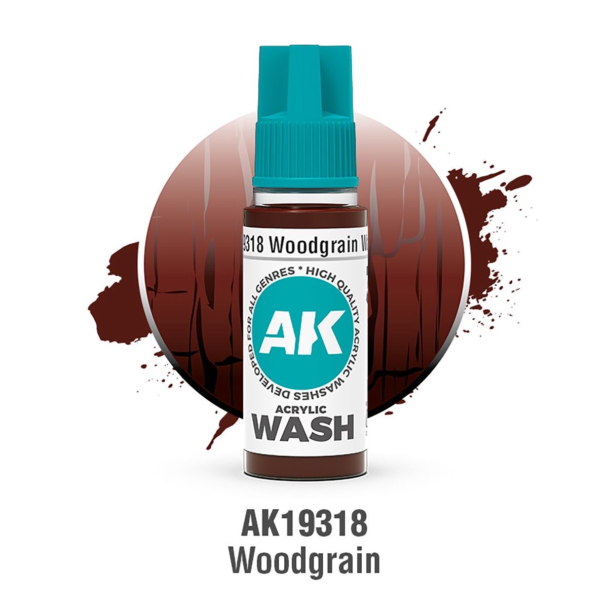 AK Interactive Acrylic Wash Woodgrain 18ml 19318