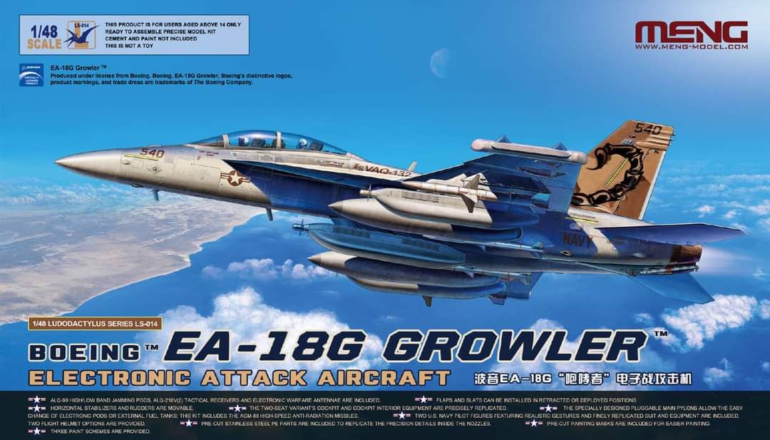 Meng 1/48 Boeing EA-18G Growler Electronic Attack Aircraft LS-014