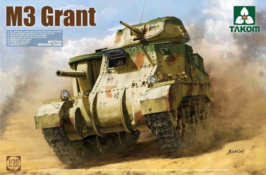 Takom 1/35 British Medium Tank M3 Grant 2086