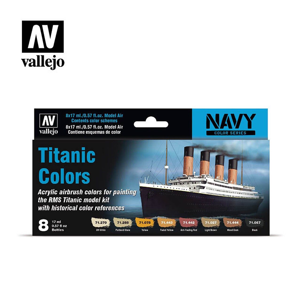 Vallejo Model Air Titanic Paint Set 71646