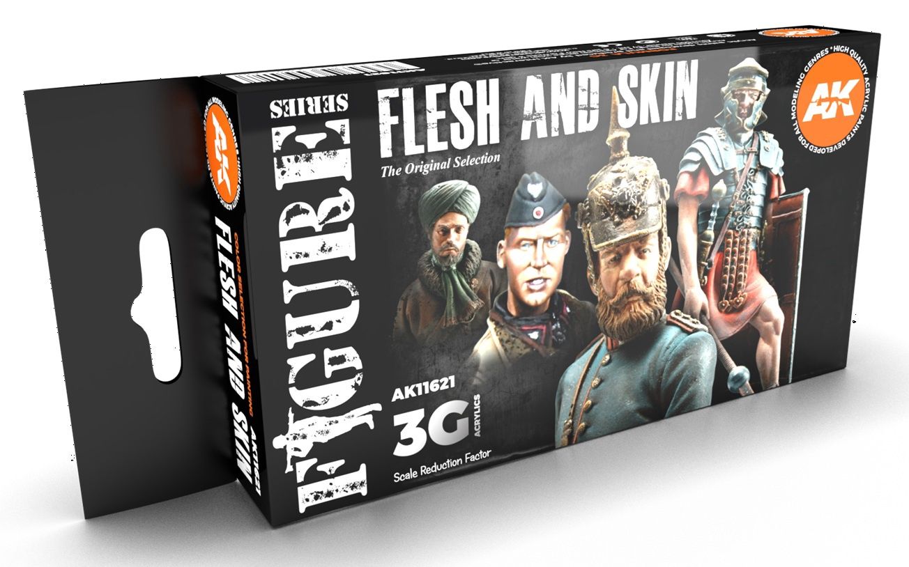 AK Interactive 3Gen Flesh and Skin (The Original Selection) Set of 6 Colors 11621