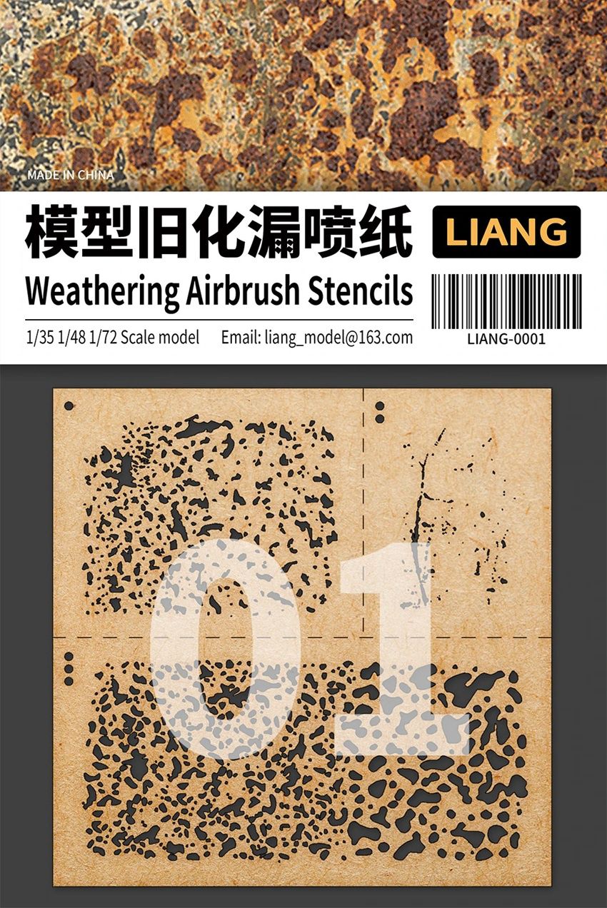 Liang Model  Weathering Airbrush Stencils 0001
