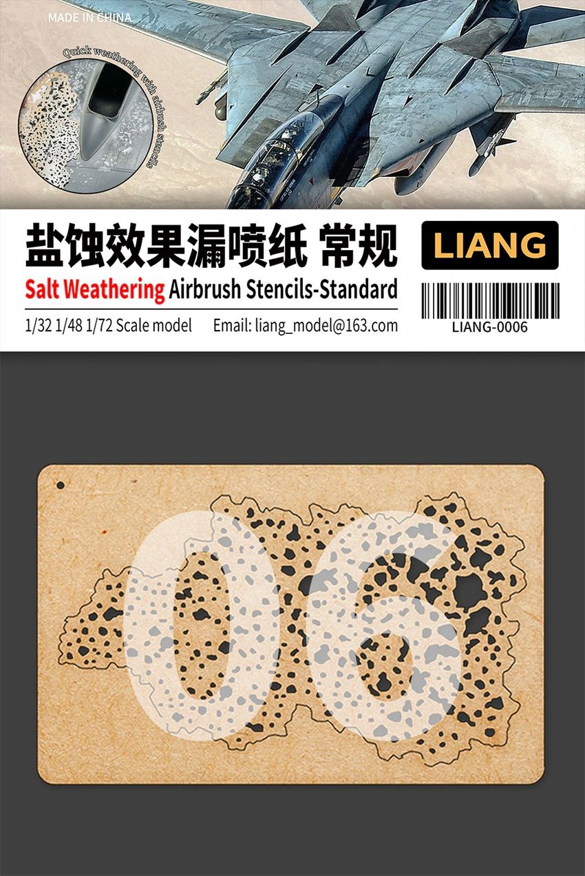 Liang Model  Salt Weathering Effects Airbrush Stencils - Sparse 0006