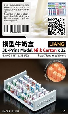 Liang Model  3D-Print Model Milk Carton x32 0417