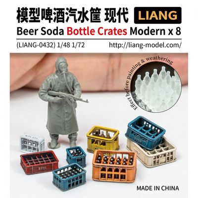Liang Model  Beer Soda Bottle Crates Modern x8 0432
