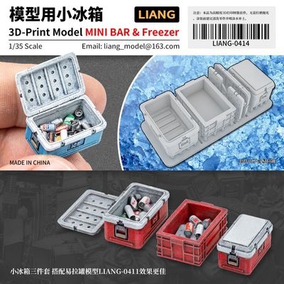 Liang Model  3D-Print Model Mini Bar &amp; Freezer 0414