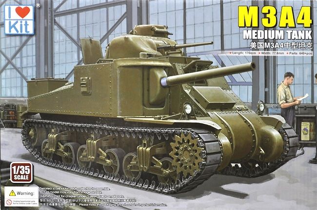 I Love Kit 1/35 M3A4 Medium Tank 63518