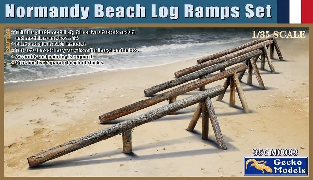 Gecko 1/35 Normandy Beach Log Ramps Set 35GM0083