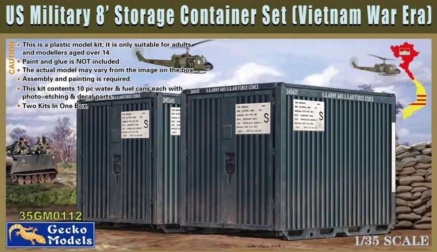 Gecko 1/35 US Military 8' Storage Container Set Vietnam War Era 35GM0112
