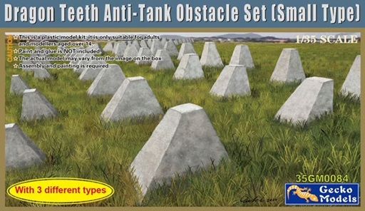 Gecko 1/35 Dragon Teeth Anti-Tank Obstacle Set Small Type 35GM0084