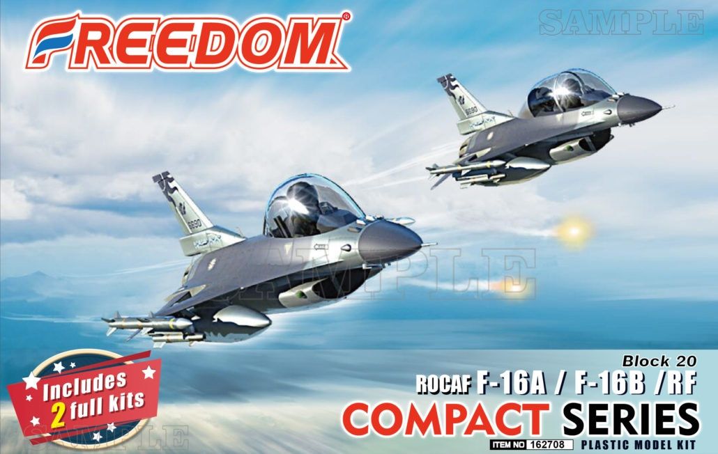 Freedom Model Kits Compact Series ROCAF F-16A / F-16B / RF Block 20 Falcon [2 kits] 162708