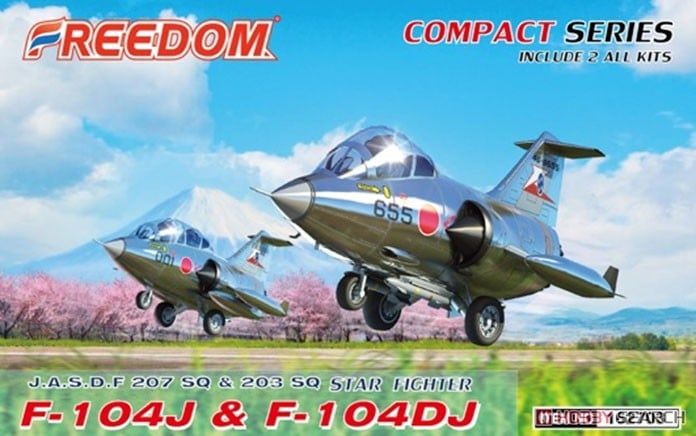 Freedom Model Kits Compact Series F-104J/F-104DF Starfighter JASDF 207SQ &amp; 203SQ [2 kits] 162703